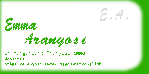 emma aranyosi business card